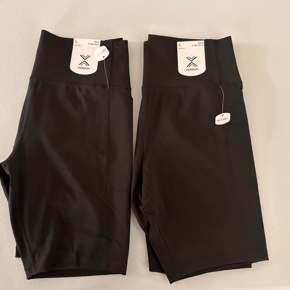 Xersion black biker shorts size L